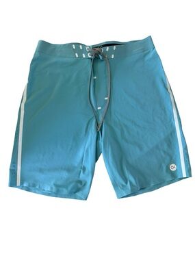 Outerknown Teal Board Shorts Size 31 Performance Surf Swim Trunks Kelly Slater